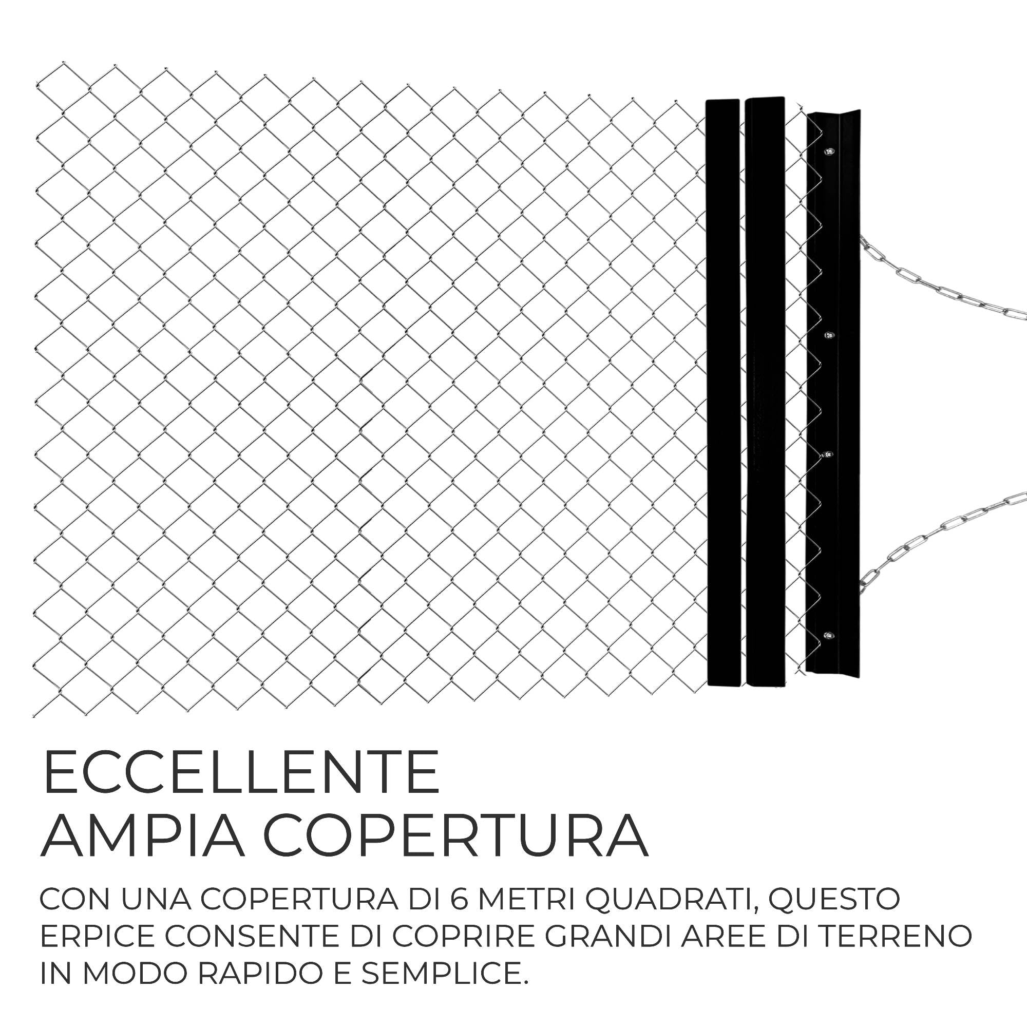 Monster Shop Aratro a traino 120cm di larghezza x 150cm di lunghezza Erpice 2,4 m Catena con ganci rapidi per trattori ATV Rastrello livellamento acciaio 3mm spessore regolabile Agricoltura Campi