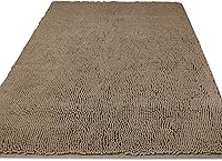 Vista 101 de Yeaban Juego de alfombras de baño verde manzana 2 piezas (20" x 32" y 17" x 24"), tapetes de baño de felpilla gruesa Alfombras de baño absorbentes