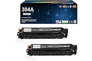 304A Black Toner Cartridge Replacement for HP LaserJet CP2025 Color Printer(s) (2 Pack)