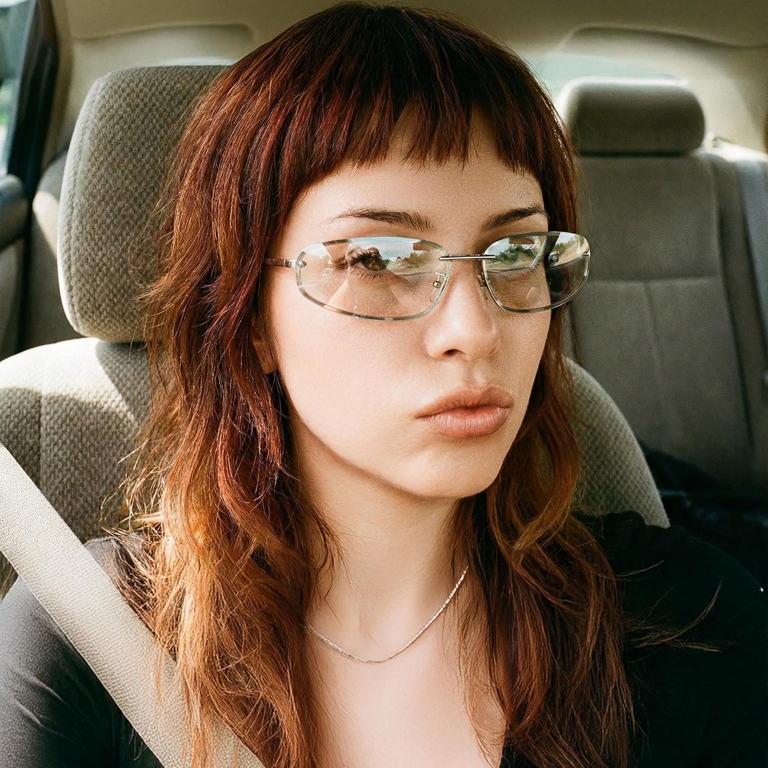 FEISEDY Trendy Y2K Sunglasses for Women Cool Futuristic Retro Metal Style Glasses B4194 - Image 3