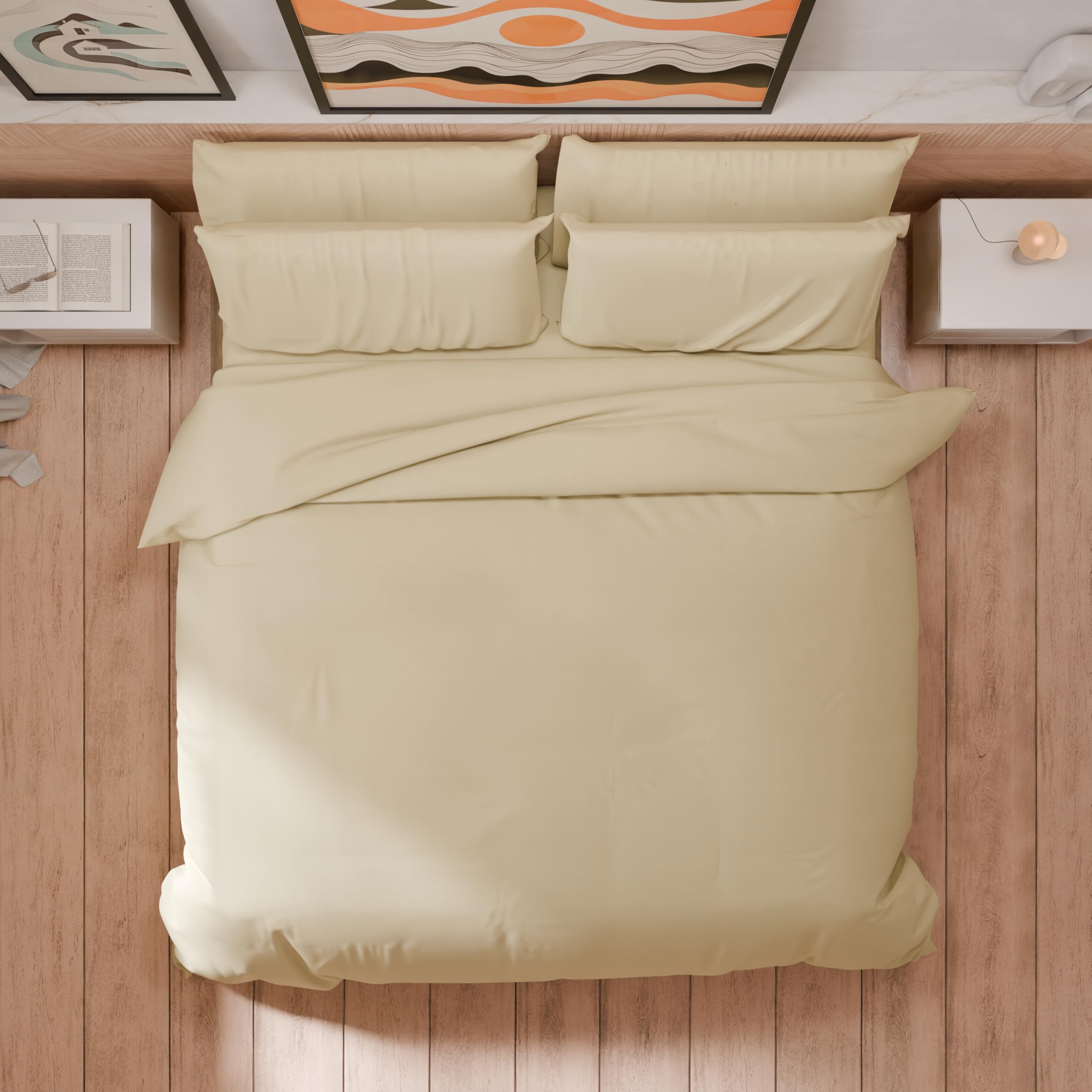 PETTI Artigiani Italiani, Duvet Cover and Pillow Cases in Microfibre, Plain Taupe, 100% Made in Italy, You Taupe - Image 2