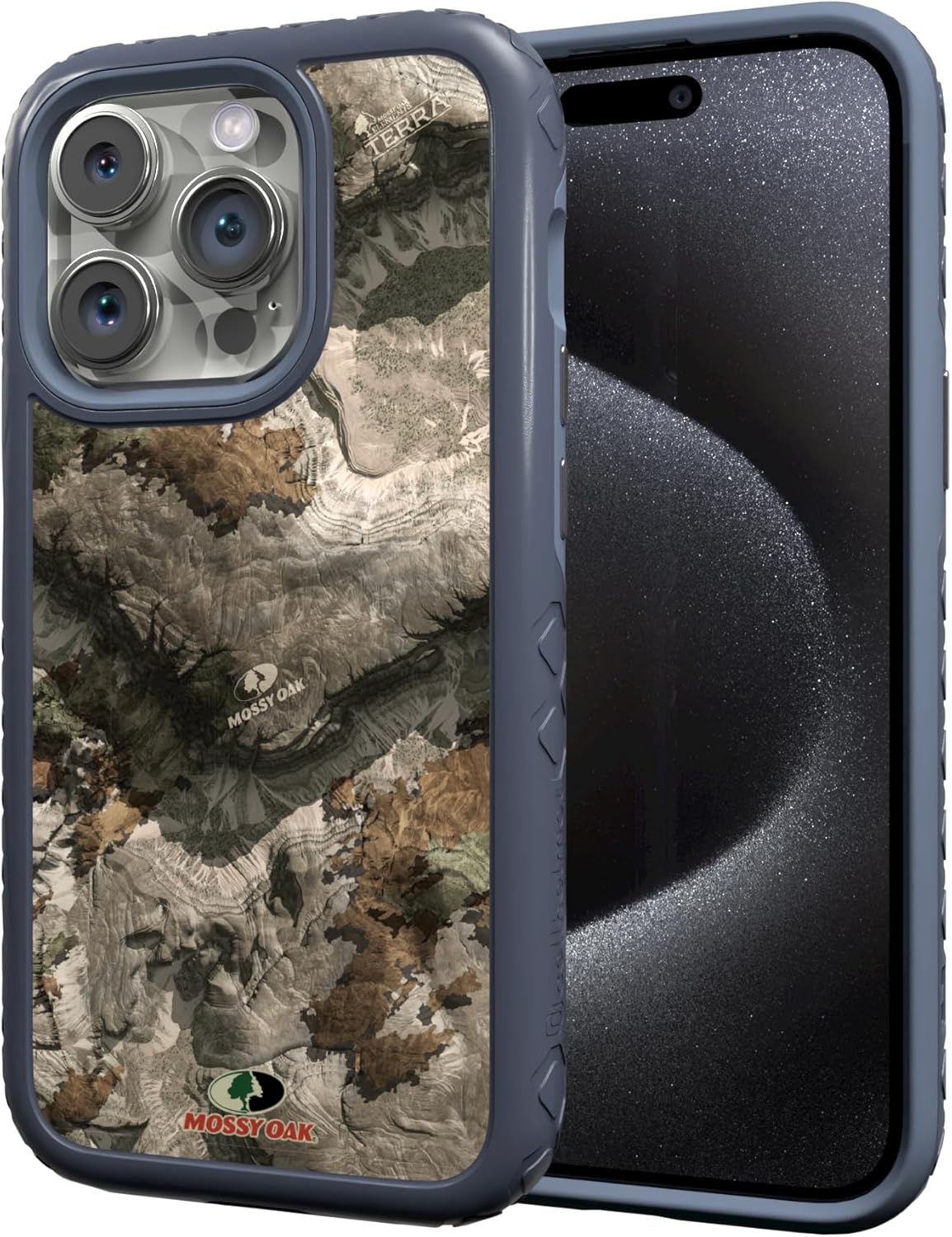 cellhelmet Mossy Oak | Bottomland Camo | Dual-Layer Case in Gray Designed for iPhone 13 Mini Shock & Drop Proof - Durable | As Seen on Shark Tank