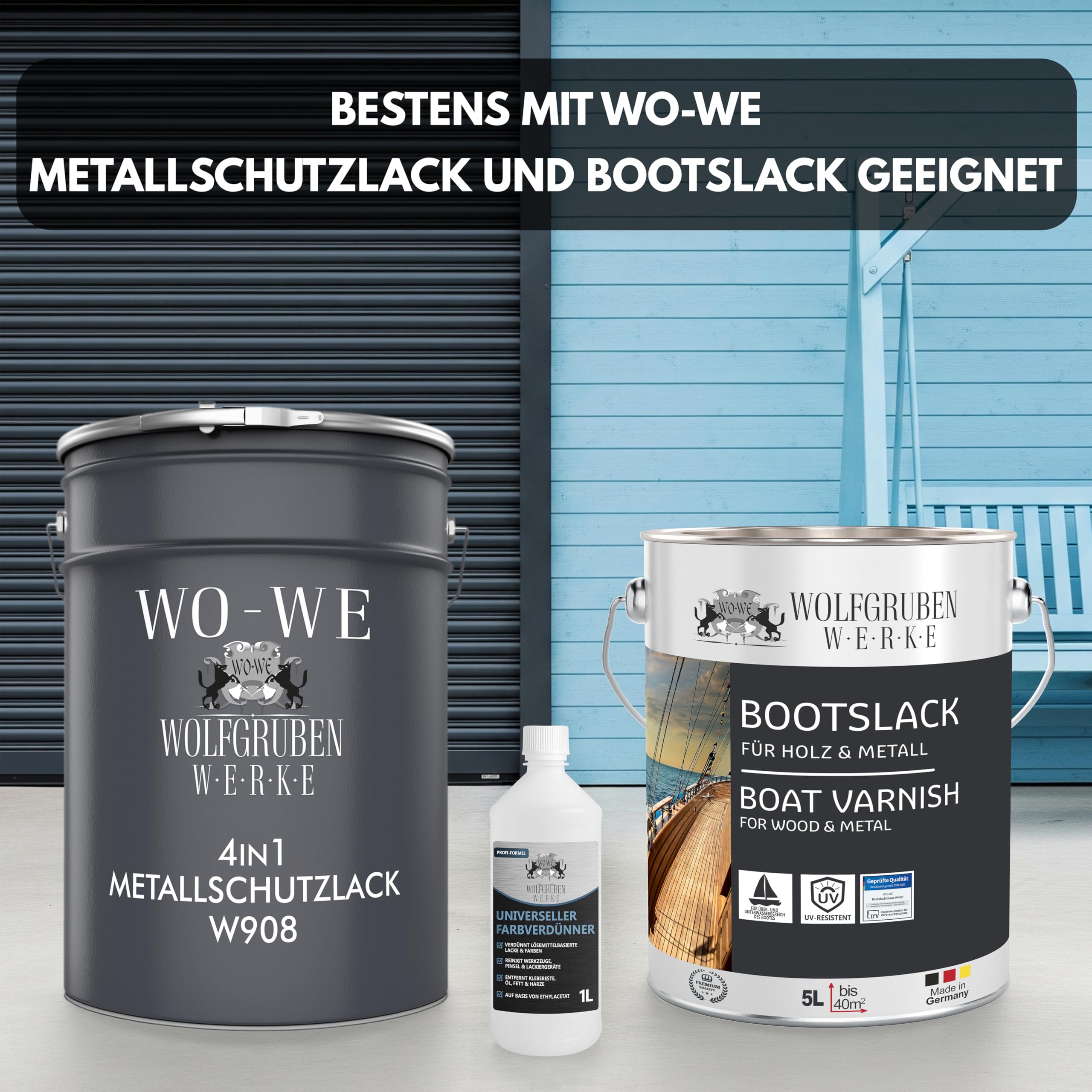 WO-WE Universalverdünner Verdünnung Spezialverdünnung Lackverdünner Pinselreiniger – 1L