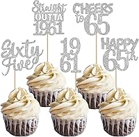 Vista 106 de 30 piezas de decoraciones para pastel de cumpleaños número 10, decoraciones de cupcakes negras con brillo, 10 feliz cumple, directo desde 2016, 10