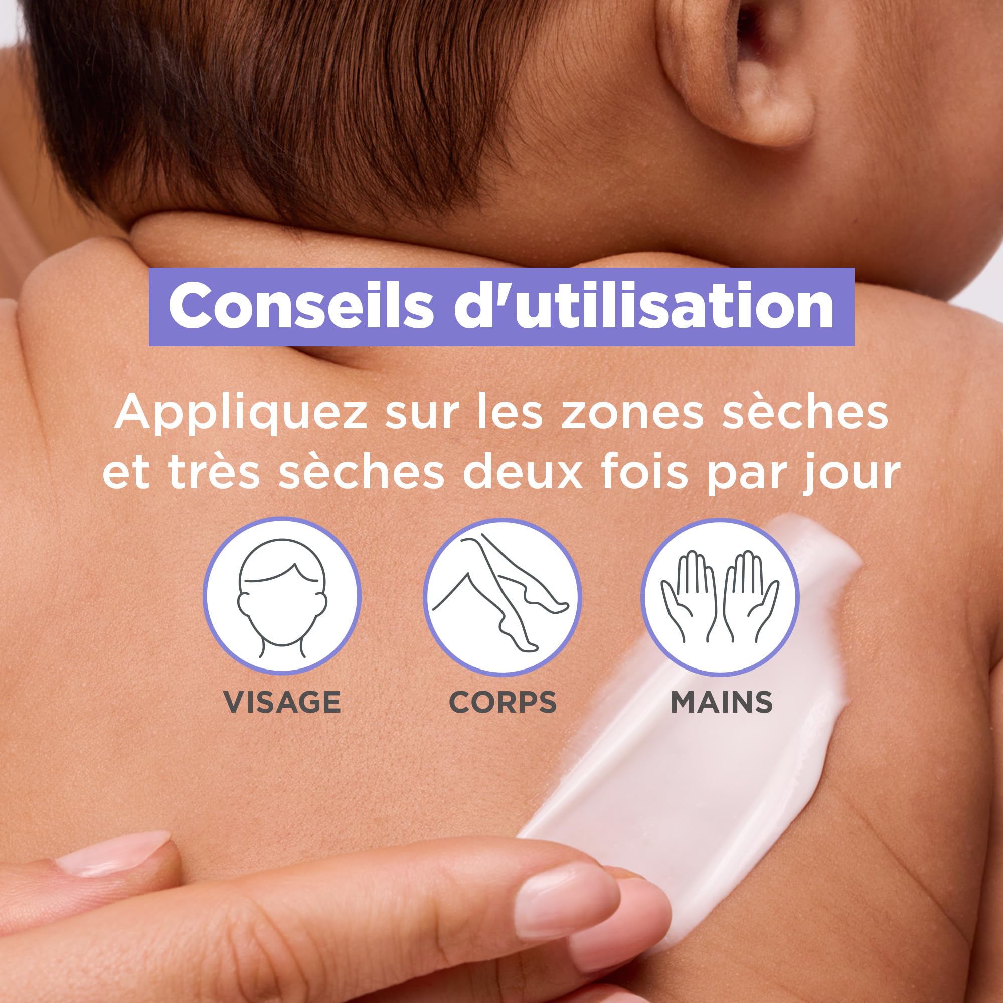 Mixa - Crème Panthénol Confort - Anti-Démangeaisons - Peaux Très Sèches et Réactives - Visage, Corps, Mains - Bébé, Enfant, Adulte Hypoallergénique - Sans Parfum - 400ml