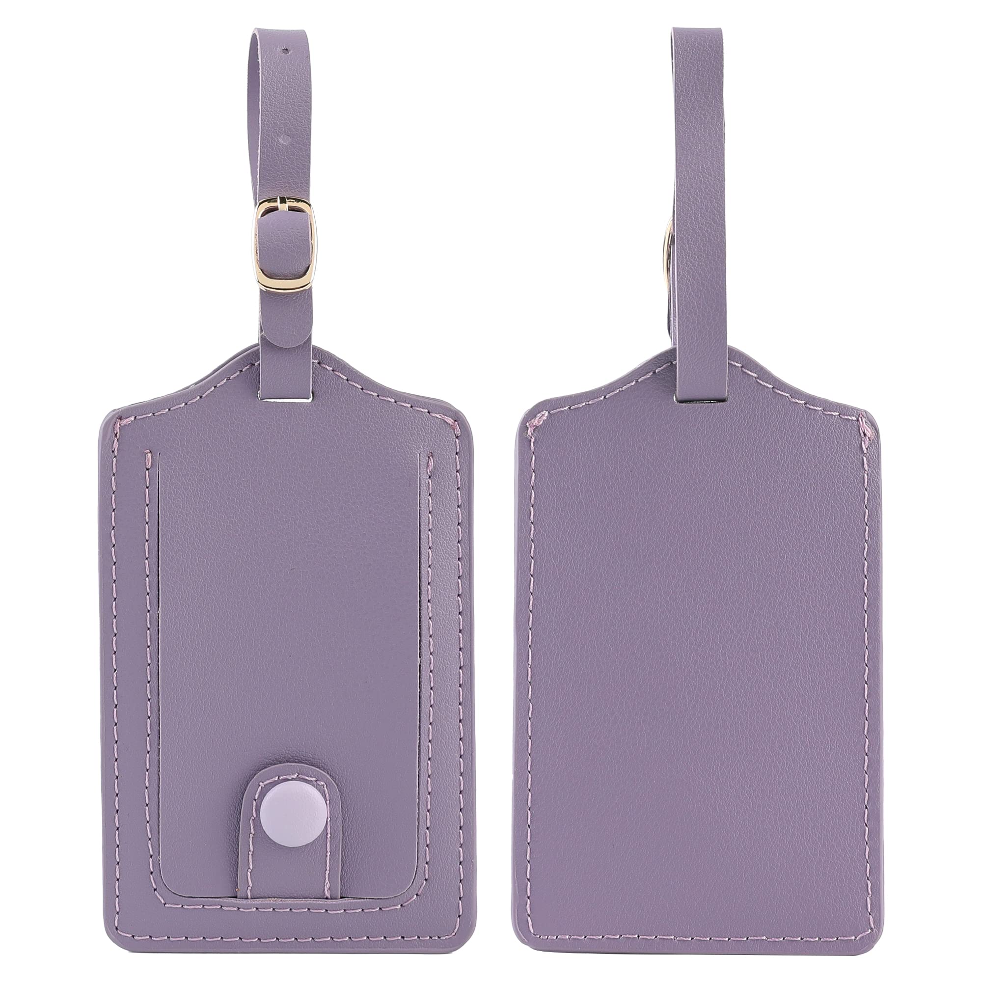 Jagucho Leather Luggage Tags for Men Women-Luggage Tags for Suitcases-Baggage Bag Tag Suitcase Labels ID Tags with Full Back Privacy Cover for