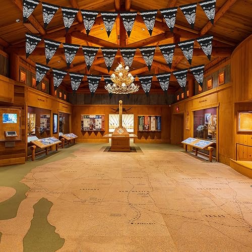 Miniatura 4 de Paquete de 5 decoraciones de fiesta de vaquero del oeste, banderines, banderines negros, banderines negros, accesorios de fiesta del salvaje oeste