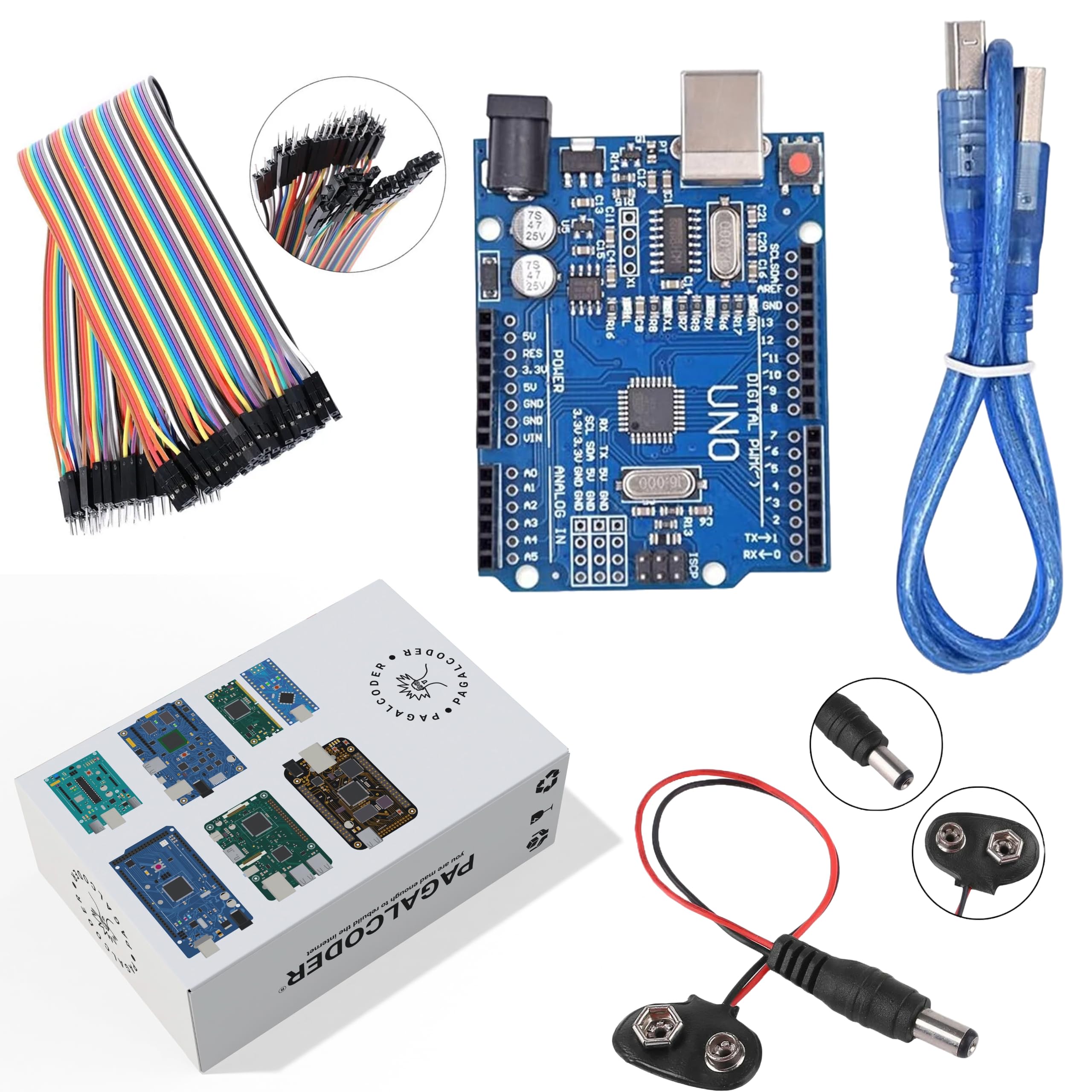 PAGALCODER | Uno SMD R3 Development Board with Cable | with Jumper Wires Combo (B0BRQRMN2W) Amazon Price History, Amazon Price Tracker