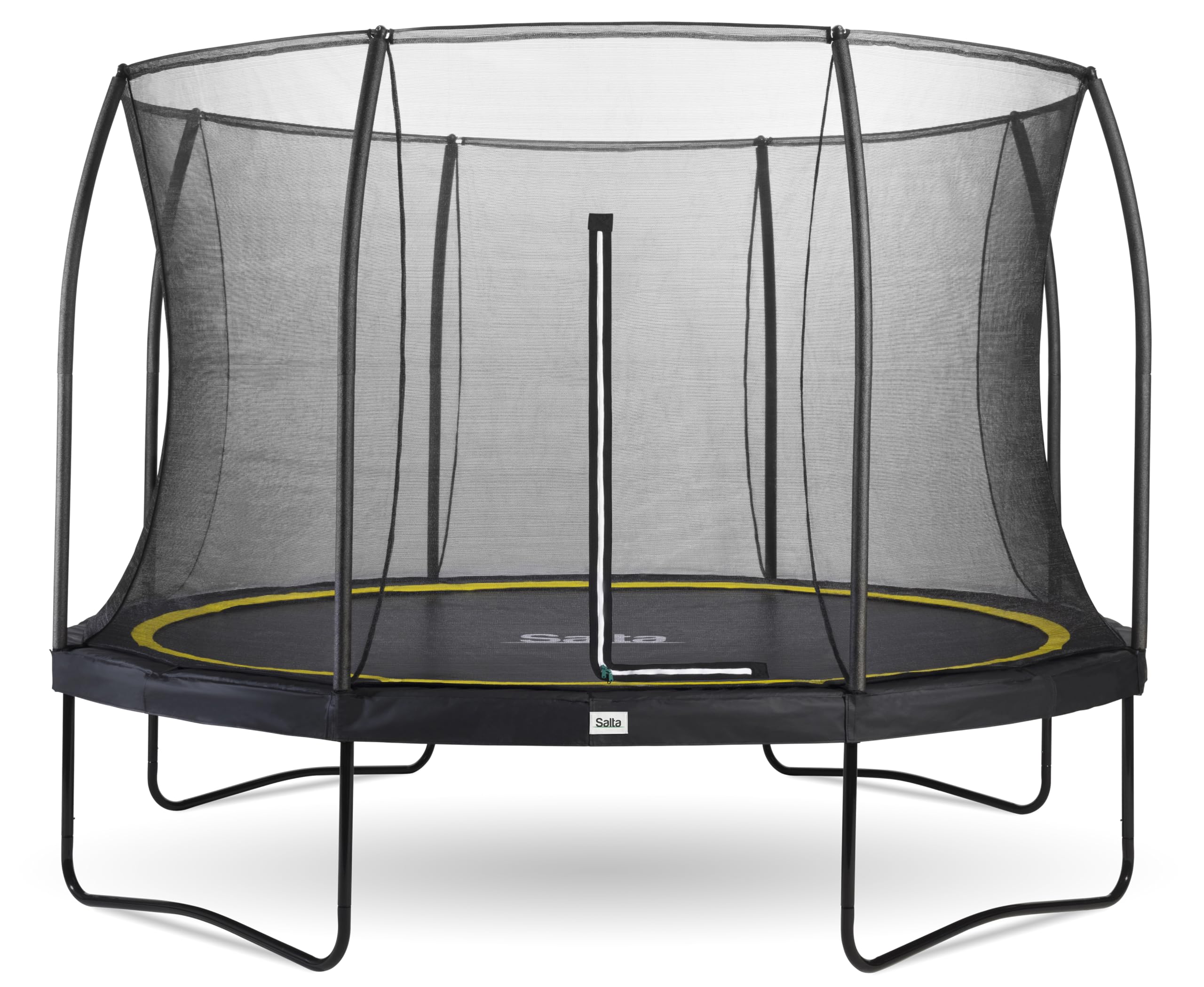 Salta Comfort Edition – ⌀183/213/251/305/366/396/427cm - TÜV geprüft – Schwarz/Grün/Pink - rundes Outdoor Trampolin, Gartentrampolin - Set mit Sprungmatte, Sicherheitsnetz, Federn, Randabdeckung - 2