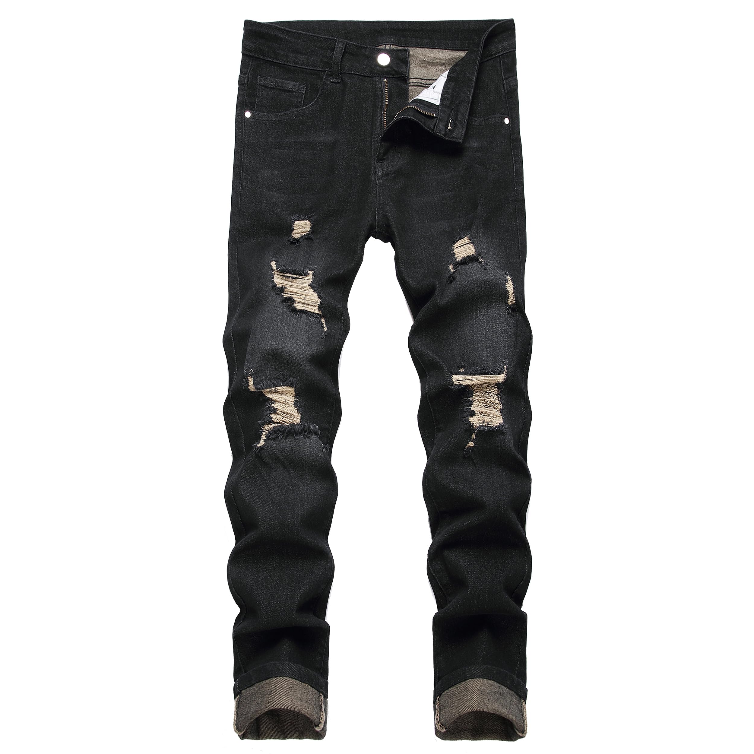 Pantalones vaqueros ajustados para hombre, ajustados, ajustados, ajustados, ajustados, ajustados, de cintura flexible, pantalones vaqueros informales, de diseño ajustado, pantalones vaqueros, E#black
