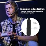 Casque d'oreille filaire avec micro, 3,5mm/Type-C/USB PS5/PS4/Xbox/Switch/PC/iPhone/iPad/Mac/Tablet/Android, Jeu d'oreille simple Chat casque pour les équipes de travail de bureau Call Center