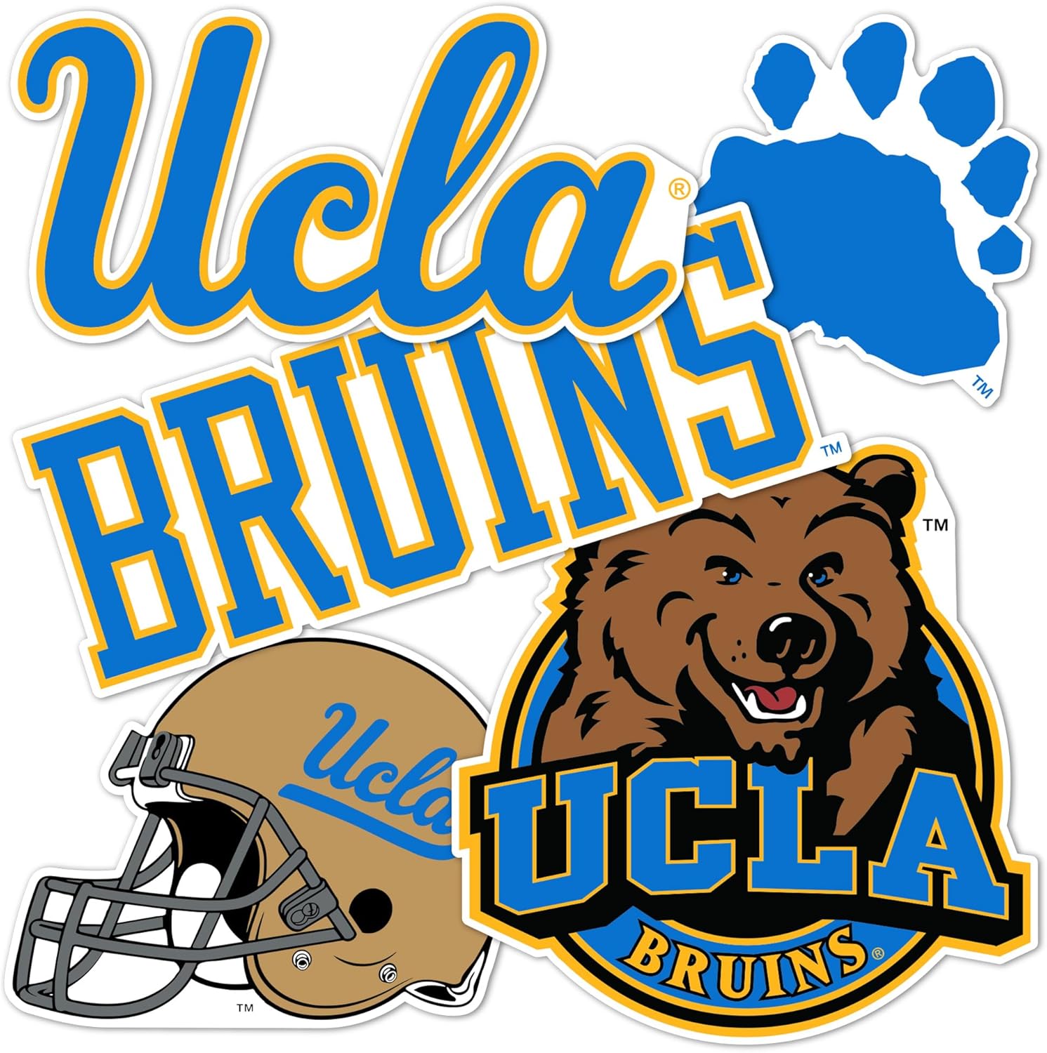 Desert Cactus UCLA Sticker University of California Los Angeles Bruinsr Vinyl Decals Laptop Water Bottle Car Scrapbook Sheet T2 (Type 2-2)