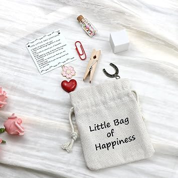 LUOKIFUR Happiness Little Bag Uplifting Encouragement Gift for His/Her Souvenir Gift (Happiness)