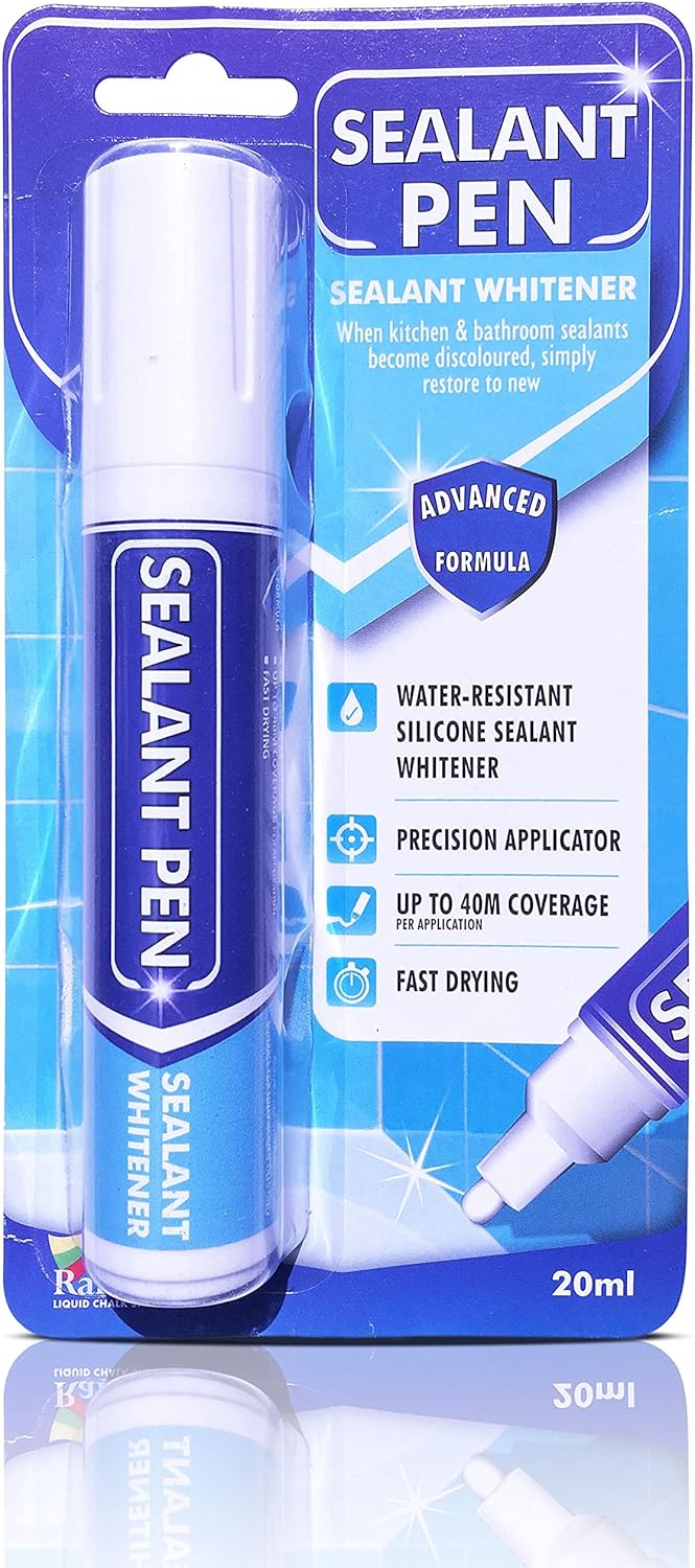 Sealant Pen - Mildew Cleaner Silicone Caulk Whitener - Large White ...