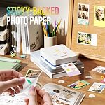 Nelko Photo Printer, PP01 Color Mini Portable Printer, Instant Smartphone Inkjet Printer, Sticky-Back Rechargeable Portable Picture Printer for iOS & Android, Smart AI APP, White