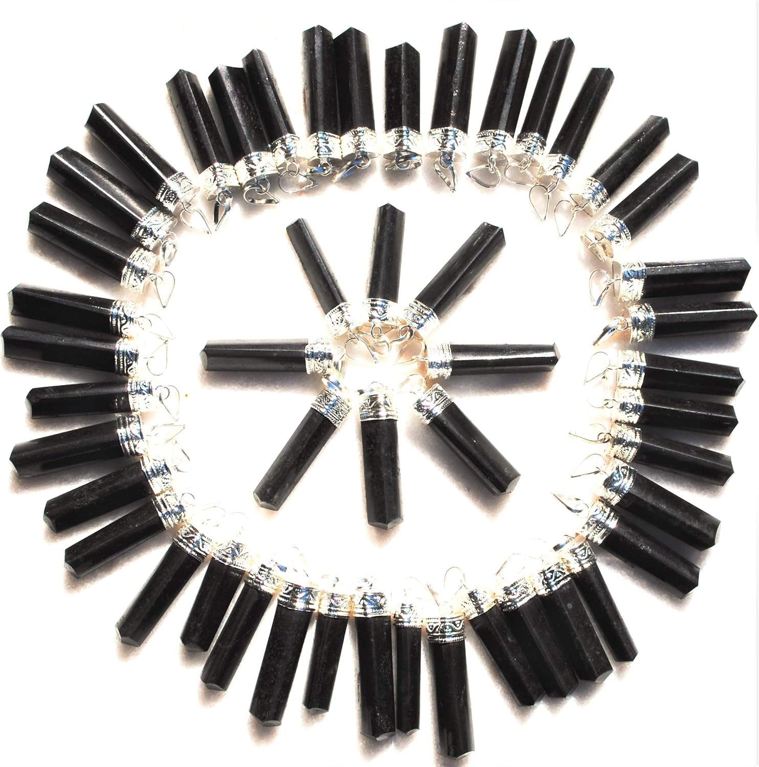 Zenergy Gems CHARGED Natural Himalayan Black Tourmaline Crystal Perfect Pendant + 20" Stainless Steel Chain + Selenite Heart Charging Crystal Included (HEALING ENERGY/PSYCHIC PROTECTION) - Image 6