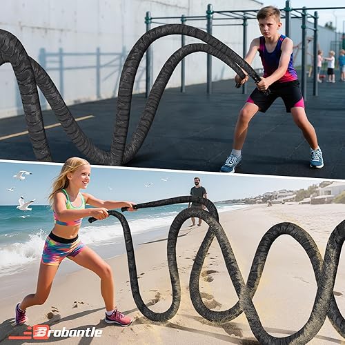 Miniatura 6 de Cuerda de batalla para ejercicio, cuerda de entrenamiento, cuerda de ejercicio, cuerdas de batalla para gimnasio en casa, cuerdas pesadas para