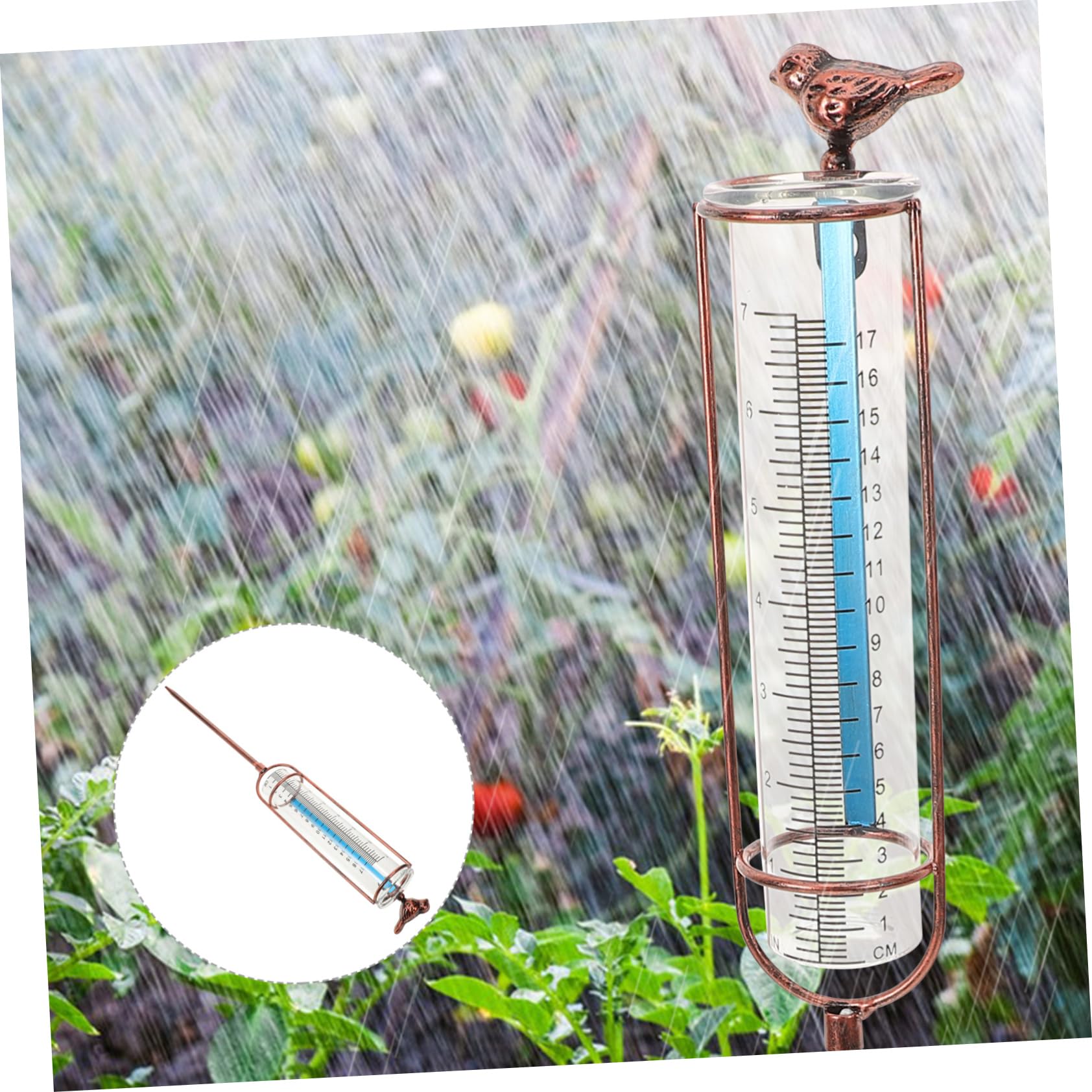 iplusmile 3stücke Garten Regenmesser Wetterfestes Niederschlagsmessgerät Mit Stabiler Standvorrichtung Präzise Messung Elegantes Design Für Outdoor-Bereich
