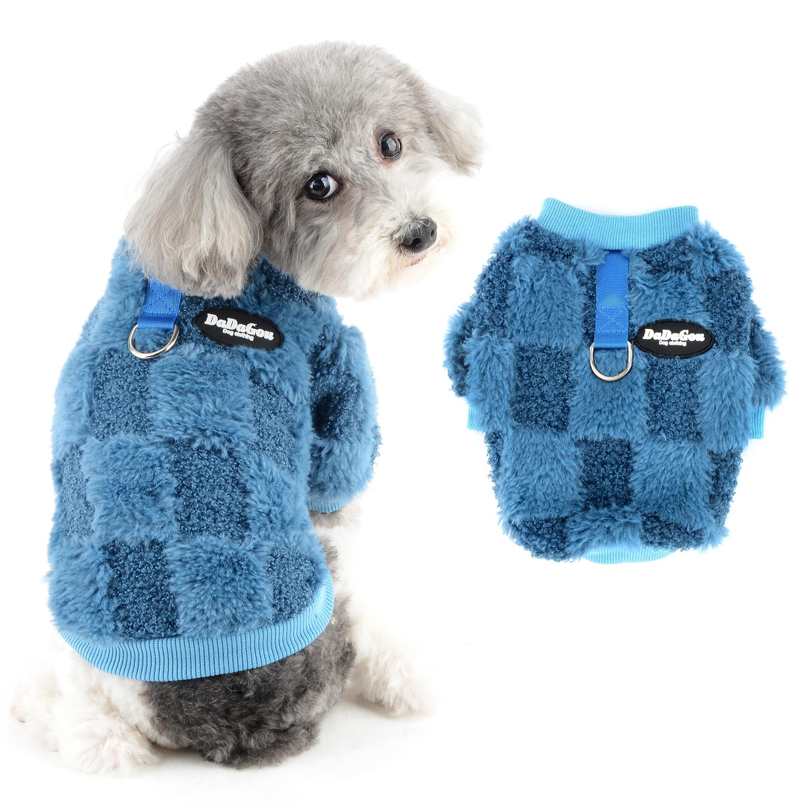 Ranphy Fleece kleine hondentrui, effen huisdiervest met beerpatch