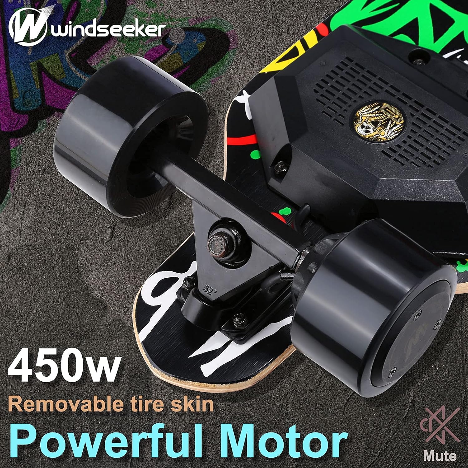 Blасk Frіdау - 80% оƒƒ Electric Skateboard, Electric Longboard with Remote for Adults and Teens, 450W Brushless Motor, 20 MPH Top Speed, 12.5 Miles Range, 5+2+1 Plys Maple, Bamboo and Glass Fiber （Upgraded）…