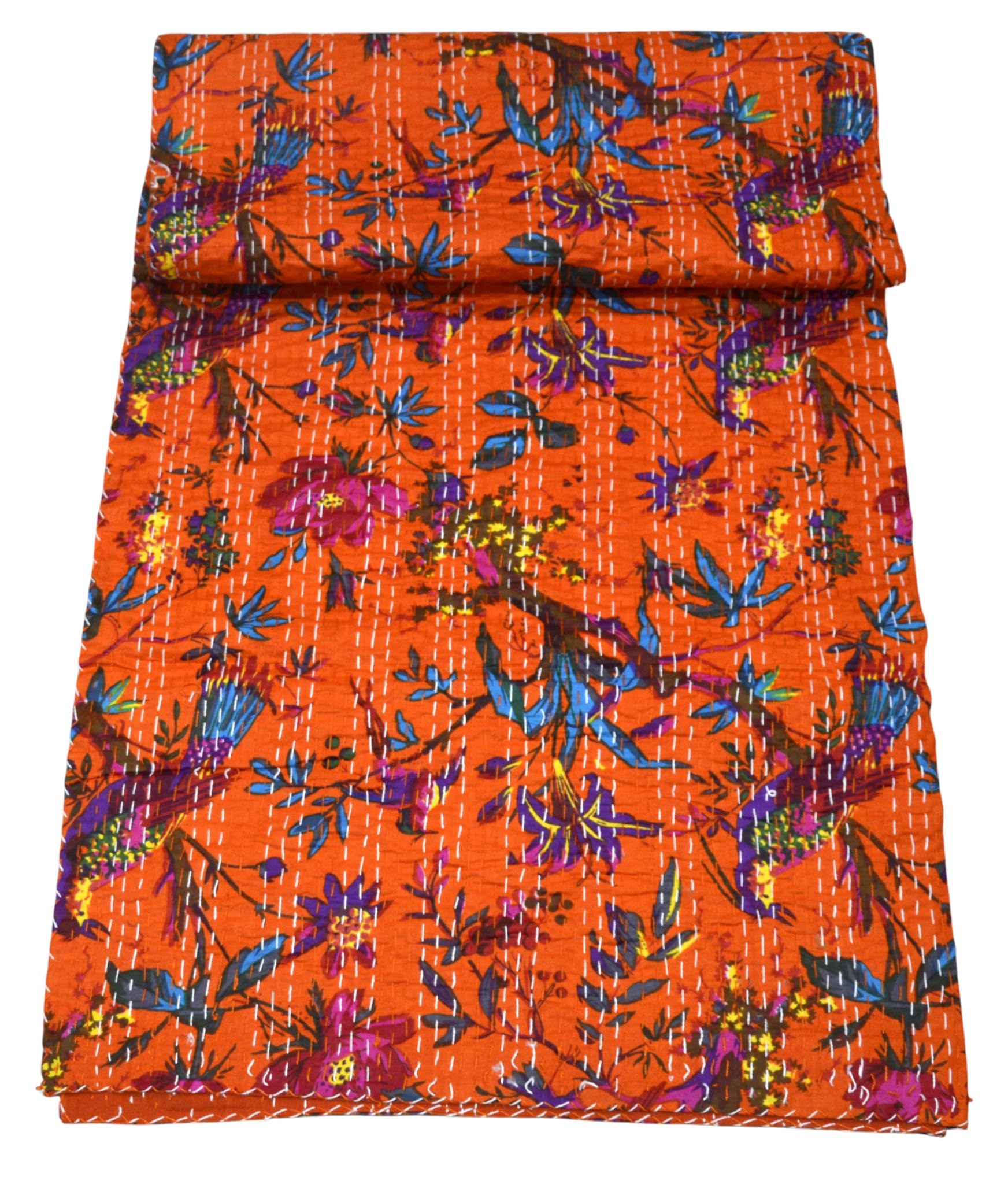 boho kołdry queen size bawełniana kołdra koc narzuta zestaw pościeli indyjski koc vintage kantha kołdra dwustronna pościel gudari jaipuri