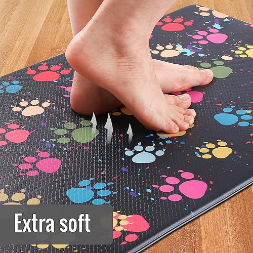 Miniatura 4 de Tapete de cocina extra grande, acolchado, antifatiga, impermeable, antideslizante, tapete ergonómico de pie para cocina, hogar, oficina, fregadero,