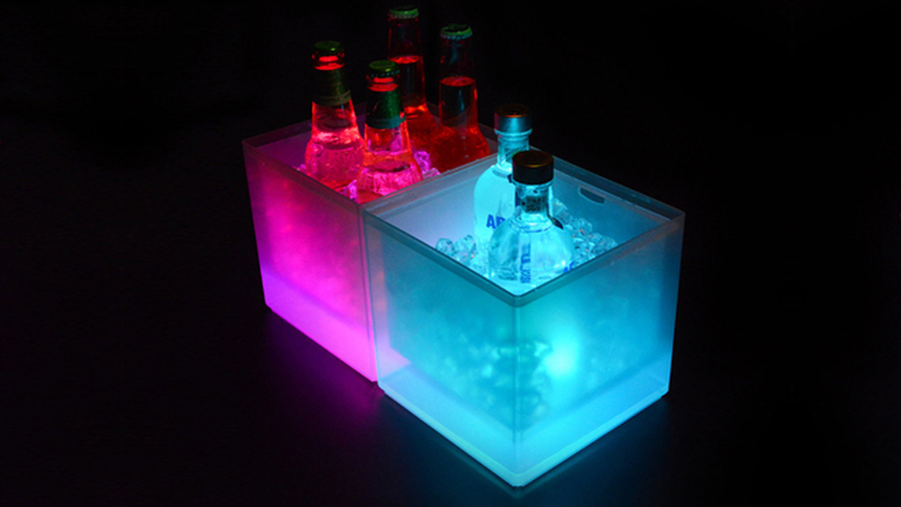 Amazon.com: SMETA LED Ice Bucket Color Changing LED Cooler