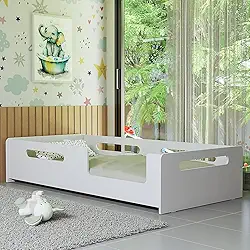 Cama Solteiro Montessoriana MDF Conforto e Segurança Moderna