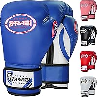 Vista 1 de Farabi Sports Guantes de boxeo para niños, guantes de boxeo juvenil, guantes de boxeo para niños y niñas, guantes de entrenamiento de boxeo para MMA