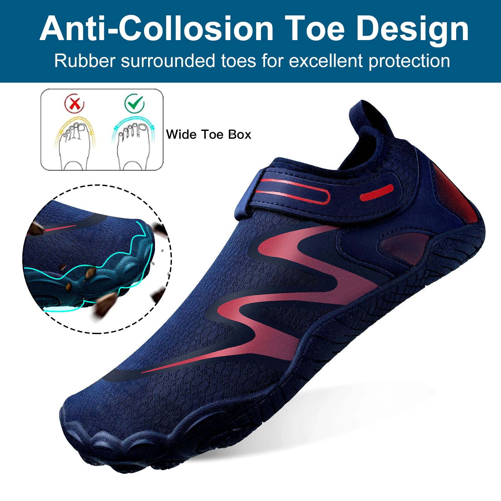 Zapatos Acuáticos para Mujeres, Zapatos de Surf de Playa Descalzos, Calcetines de Yoga de Secado Rápido