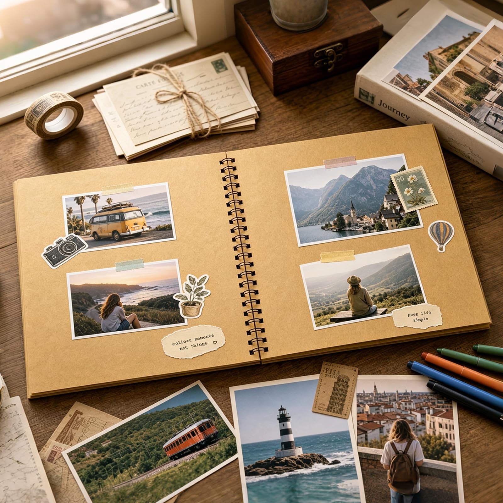 Album fotografico per scrapbooking, 80 pagine, 30 x 30 cm