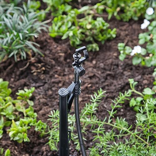 Miniatura 4 de Raindrip 100050088 Micro aspersor de flujo ajustable con una entrada roscada de 10-32, 1 unidad (paquete de 2), paquete de 5, color negro