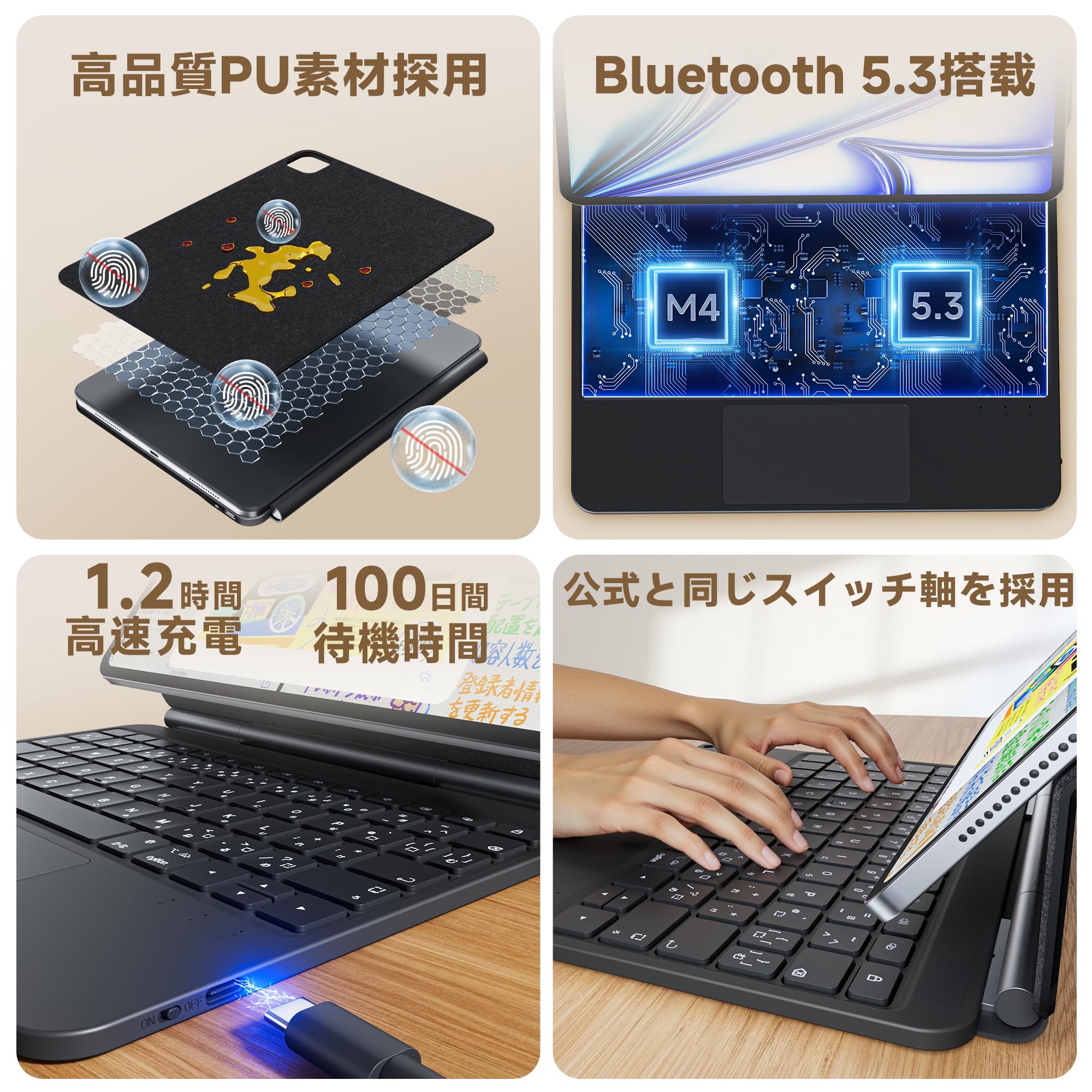 Sencela 2025 ipadキーボード トラックパッド搭載 Amazon.co.jp: 2025