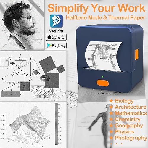 Miniatura 5 de Lemketan Máquina para etiquetar, impresora térmica portátil pequeña con Bluetooth, mini impresora inalámbrica para pequeñas empresas, cinta de