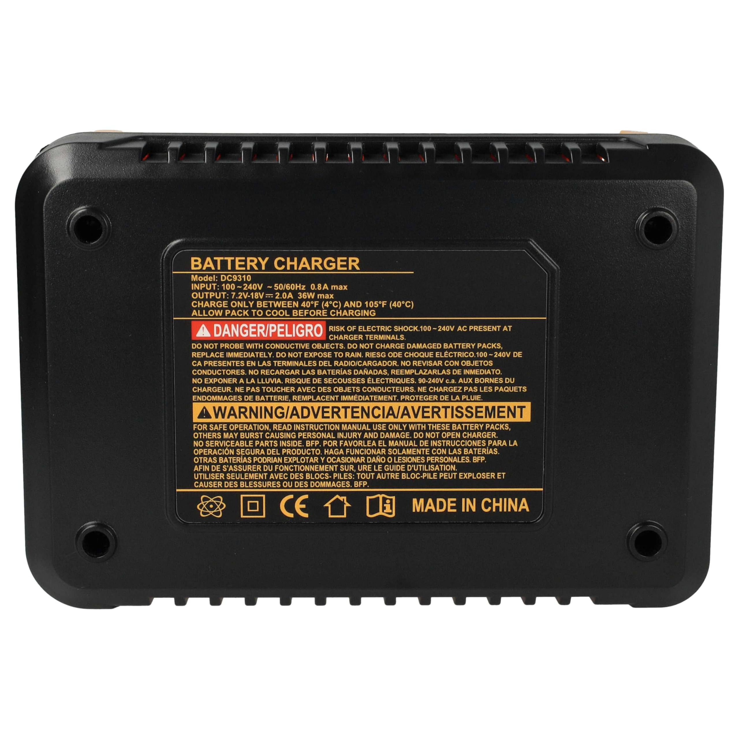 vhbw Chargeur Compatible avec Dewalt DE9071