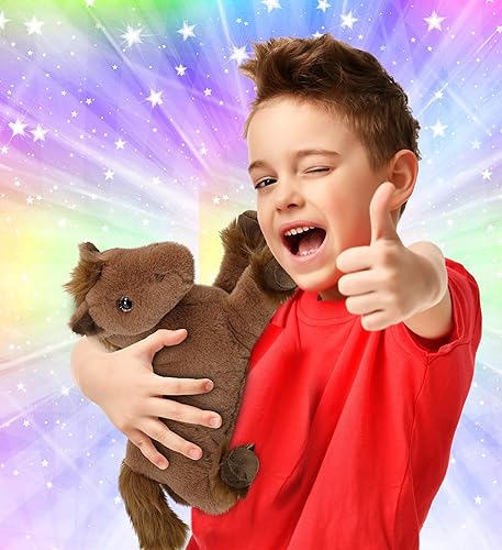 Miniatura 2 de DolliBu Fancy - Caballo marrón mentiroso súper suave, lindos animales de peluche realistas para niñas, niños, adultos, regalos de animales,