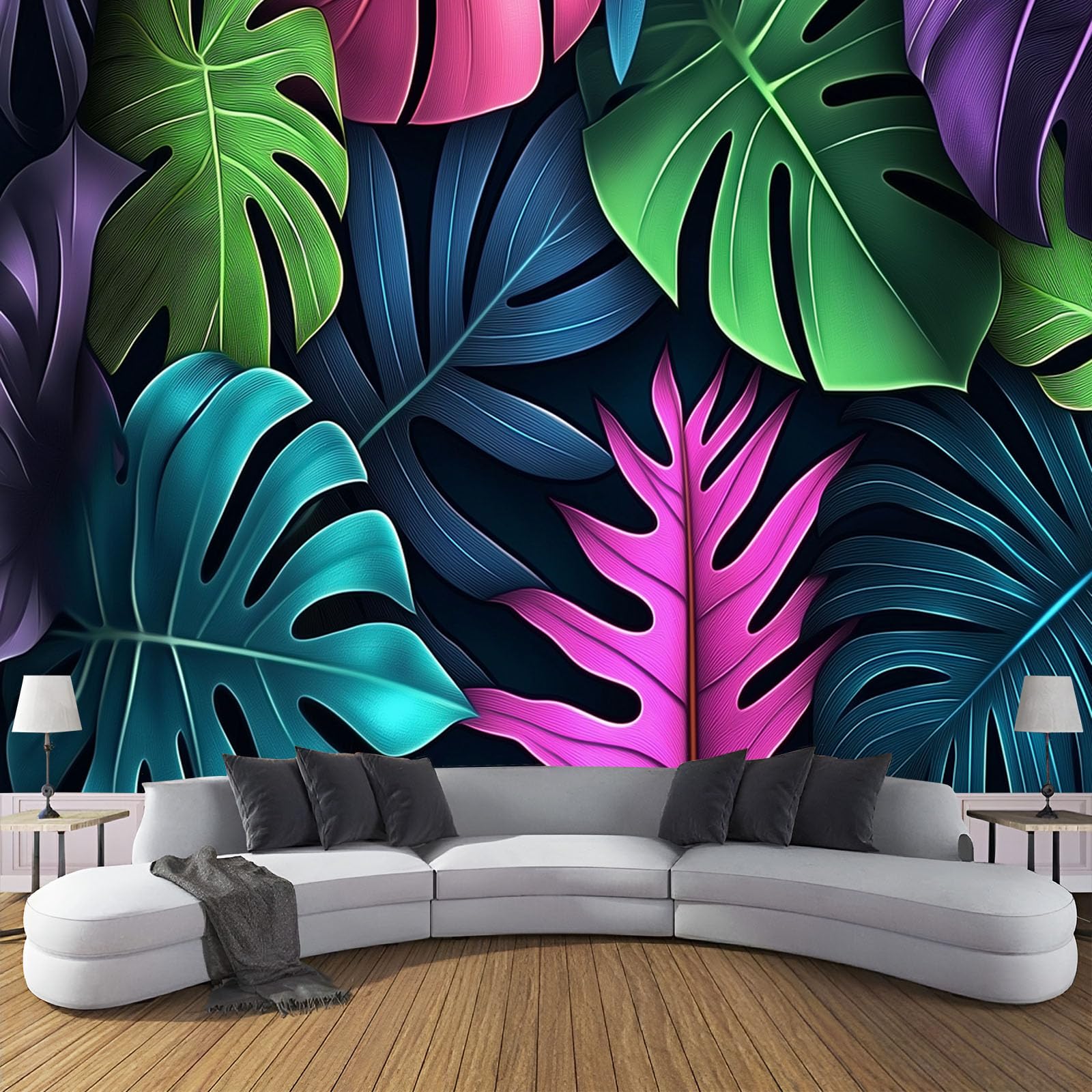 Papier peint panoramique pour habiller un grand mur vide et moderniser votre salon facilement