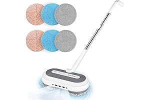 Rechargeable Cordless Electric Mop - Effortless Hard Floor Cleaner