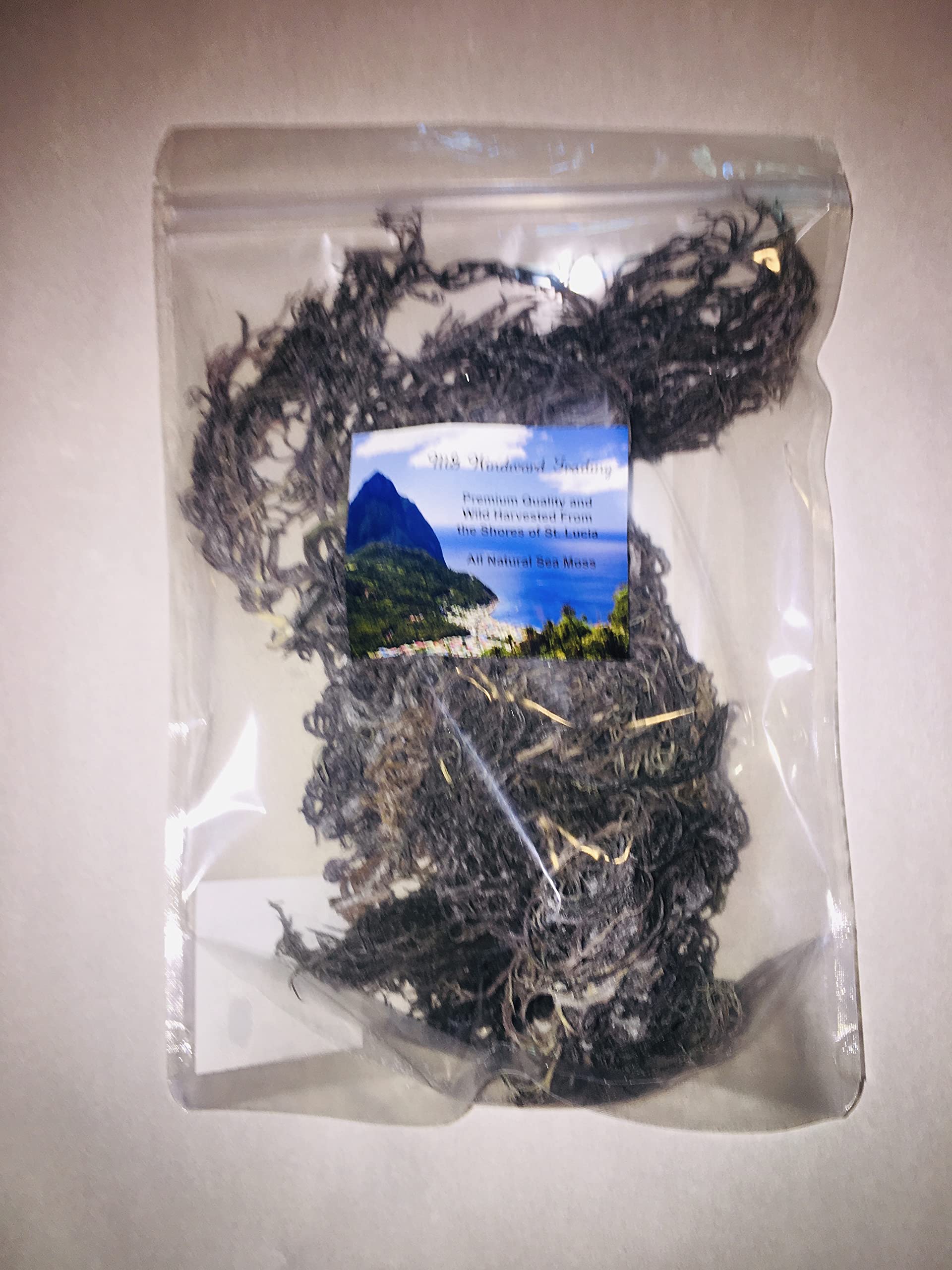 CERTIFIED Wildcrafted Organic Green Irish Sea Moss from St. Lucia | Dr. Sebi Grade Green Sea Moss | Wild Harvested Powerful Antioxidants, Vitamins, Minerals and Nutrients All Natural