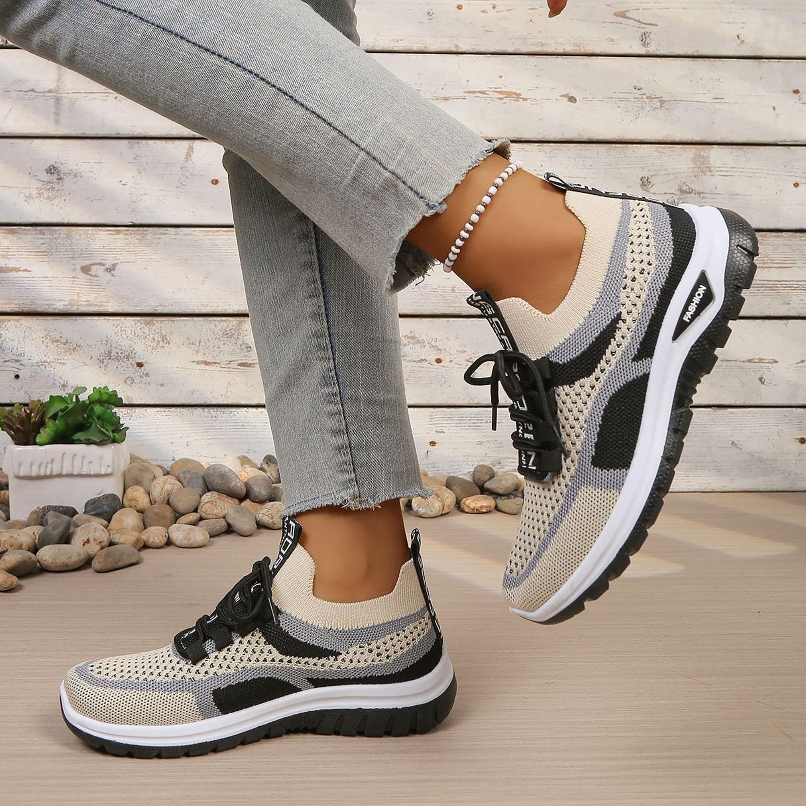 Sneakers da Donna Scarpe Ginnastica Sportive Traspiranti Passeggiata Casual Scarpe Antiscivolo Donna Leggero e Traspirante