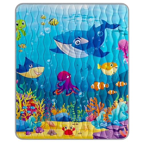 Alfombrillas de juego para bebé para piso, 71x59, Ocean World