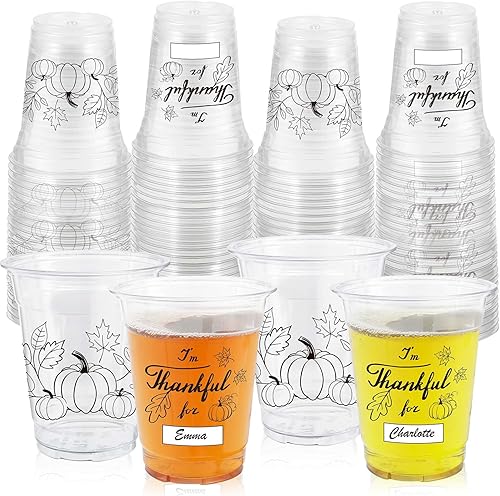 Miniatura 18 de ABURRORI 50 piezas de vasos de plástico groovy de 12 oz, decoraciones de fiesta boho con flores de margarita desechables, vasos de plástico