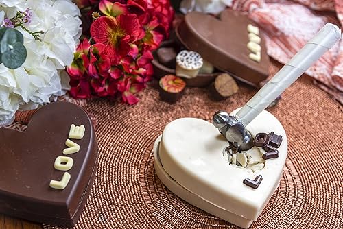 Miniatura 6 de Le Chocolatier Caja gourmet de chocolate con corazón y trufas – Chocolate oscuro, grande (17 piezas) – Caja de chocolate negro de primera calidad