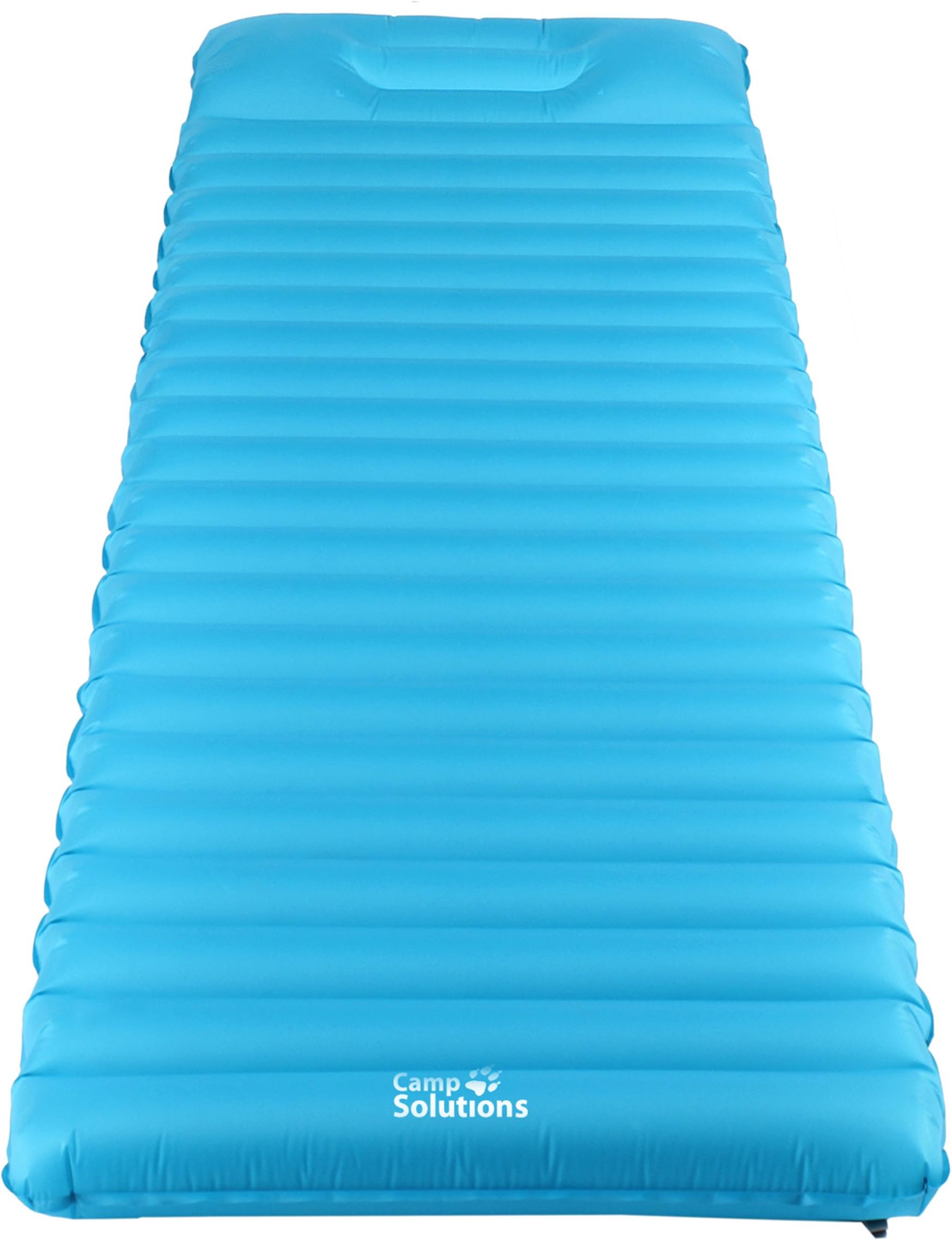 Camp Solutions Ultralight Sleeping Pad - 3.5'' Thick Lightweight Air Mattress with Built in Pillow for Camping, Hiking and Backpacking, 72.8 x 23.6 x 3.5 inches (C0044BU)