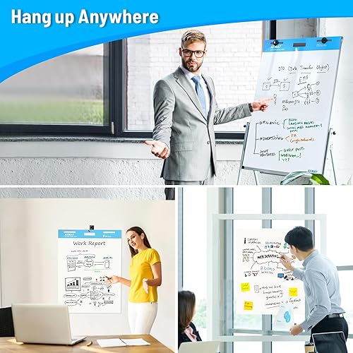 Miniatura 5 de AFMAT Almohadilla de caballete adhesivo, papel gráfico con 6 blocs, 25 x 30 pulgadas, 30 hojas/bloc, papel blanco súper grande, ideal