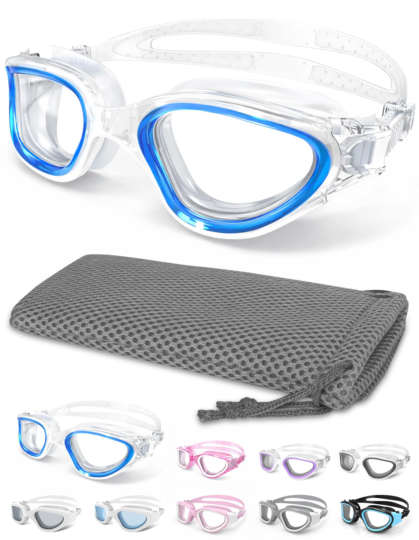 Winline Swimming Goggles Clear Vision Anti Fog Anti UV Anti Leak Waterproof Easy to Adjust Swim Goggles for Adult Men Women Teenager — image 1