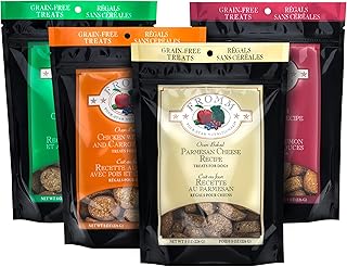 Fromm Four-Star Nutritionals Dog Treat Variety Pack - Premium Dog Snack Sample Pack (Chicken, Lamb, Parmesan, Salmon) - Pack of (4) 8 oz Bags
