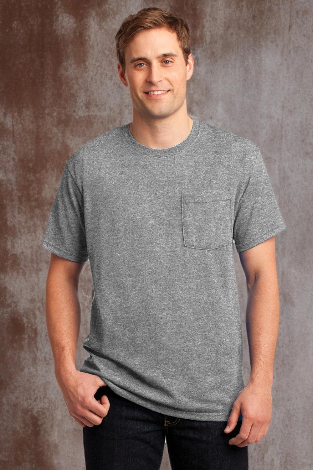 Jerzees Men's Dri-Power Short Sleeve T-Shirt (Pocket & No, Pocket-3