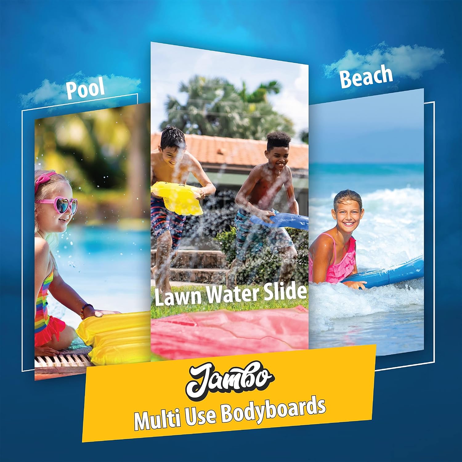JAMBO 2 Pack Replacement Boards for Slip Splash and Slide