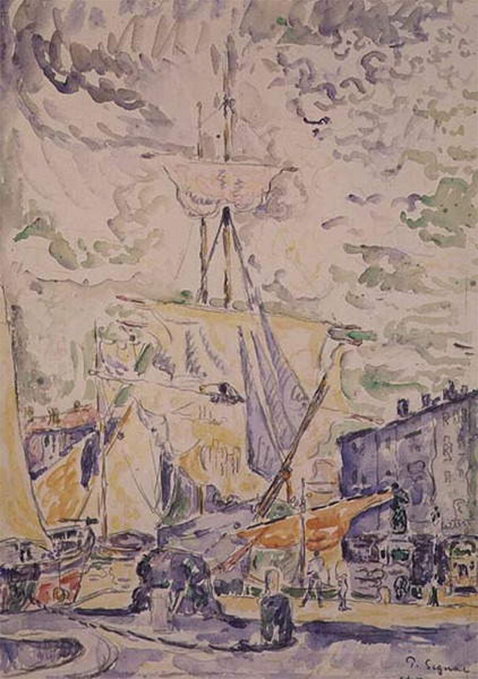 ARTXLXXBN Famous Art Print Poster Vintage Wall Art St. Tropez by Paul Signac Canvas Art Poster for Home Decor 60x90cm